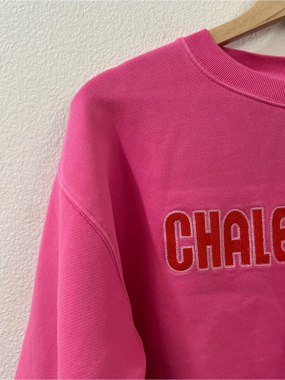 J. Crew Heritage Fleece Chalet de Ski Graphic Sweatshirt in Regal Rose Small
